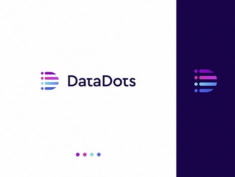 Data Dots Logo Design by Alexandr Fesun Data Science Logo Design, Data Logo Design Inspiration, Data Analytics Logo, Cia Logo, Dot Branding, Chart Logo, Tool Logo Design, Perfect Logo Design, Logo Design Presentation