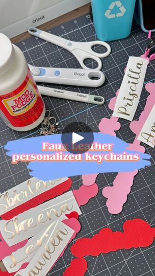 2.6K reactions · 162 shares | Create easy faux leather keychains with permanent vinyl on Cricut.

Follow for more of my crafting journey ✨

——————
#craft #crafts #cricut #cricutmade #cricutmaker #cricutcrafts #cricutcreations #crafty #designspace #cricutdesignspace #make #diy #keychain #customkeychain #keychaincustom #fauxleather #personalized | Shey’s Craft Vynil Keychain Ideas, Faux Leather Diy Crafts, Faux Leather Ideas, Keychain Holder Diy, Faux Leather Keychain Cricut, Cricut Faux Leather Projects, Faux Leather Cricut Projects, Cricut Keychain Ideas, Cricut Keychains