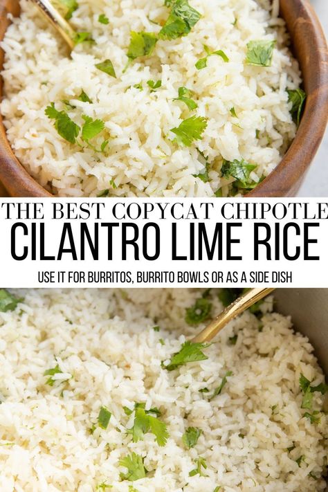 Cilantro Lime Fried Rice, Cilantro Lime Rice Stove Top, Chipotle Cilantro Lime Rice Recipe, Chipotle Rice Recipe Cilantro Lime, Copycat Cilantro Lime Rice, Chipotle Lime Rice, Chipotle Cilantro Lime Rice, Cilantro Rice Recipe, Chipotle Rice