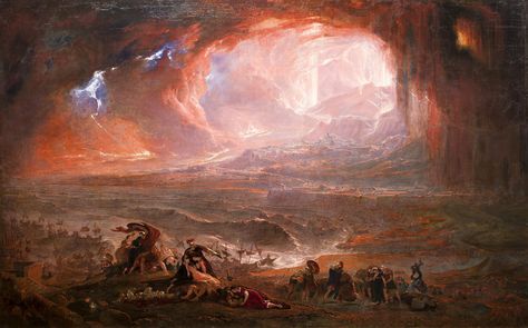 John Martin classic art #painting classical art Destruction of Pompeii and Herculaneum #4K #wallpaper #hdwallpaper #desktop