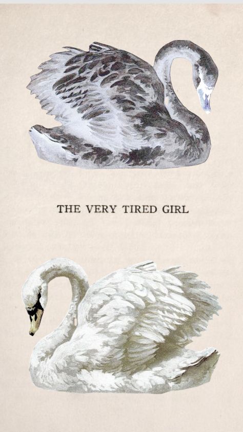 Tired Girl, Very Tired, Vintage Poster Art, Swan Lake, Picture Collage, Room Posters, Swans, New Wallpaper, Wall Collage