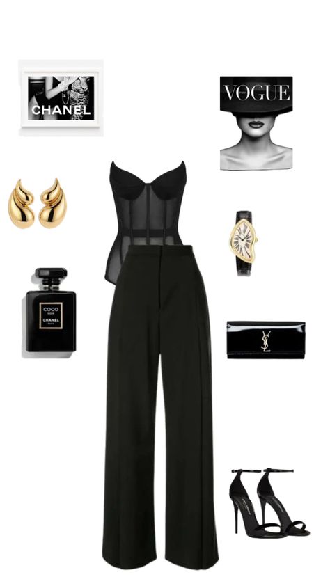 Lookbook Outfits Party, Elegant High Class Outfit, Channel Outfits Classy, Ysl Outfit, Rich Style, Chique Outfit, Stil Elegant, Classy Work Outfits, Looks Chic