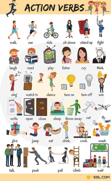 Learn 300+ Common Verbs in English with Pictures 2 #apprendreanglais,apprendreanglaisenfant,anglaisfacile,coursanglais,parleranglais,apprendreanglaisfacile,leconanglais,apprentissageanglais,formationanglais,methodeanglais,communiqueranglais English Verbs List, Schul Survival Kits, Verbs For Kids, English Poster, Bahasa China, Verbs List, Teaching English Grammar, Learning English For Kids, English Vocab