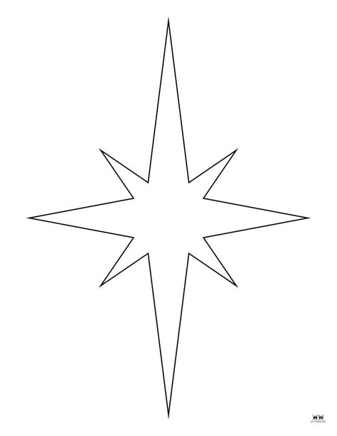 Help your kids enjoy the true spirit of the season with these Christmas Star coloring pages and templates. Print from home. 100% FREE. Primitive Star Template Printable Free, Christmas Star Patterns Free Printable, Holiday Shapes Free Printable, Star Shapes Design, Star Coloring Sheet, Christmas Star Coloring Pages, Christmas Star Template Free Printable, Christmas Star Printable, Star Cutouts Template