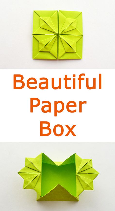 Printable Origami Instructions, Gift Origami, Origami Box Tutorial, Box Origami, Origami Gift Box, Paper Folding Crafts, Origami Paper Folding, Box For Gift, Origami Gifts