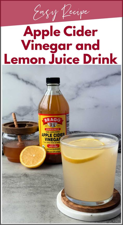 This apple cider vinegar and lemon juice is a great addition to any healthy diet. Made with ACV, raw honey, and fresh lemon juice. Apple Cider Vinegar Drink Recipes, Lemon Juice Recipes, Healthy Low Carb Snacks, Unfiltered Apple Cider Vinegar, Apple Cider Vinegar Detox, Healthy Nutrition Plan, Apple Cider Vinegar Drink, Cold Sores Remedies, Sleep Remedies