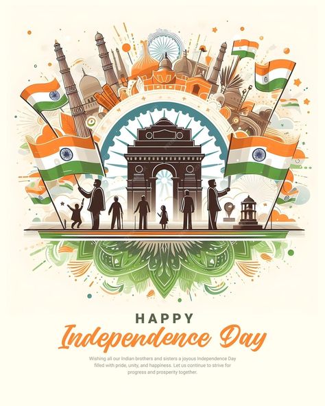 Premium PSD | Happy Independence Day India Freedom Celebration Social Media Post Banner Template Indepence Day Poster Design, Indian Independence Day Post, Happy Indipandans Day, Indian Independence Day Creative, Indipendente Day, Happy Independence Day Poster, India Independence Day Poster, Independence Day Social Media Post, Independence Day Poster Design