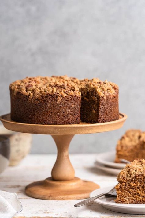 This Spanish Coffee Cake is the best streusel coffee cake recipe, moist from buttermilk with a nutty crumb topping. Perfect for brunch and gift-giving! coffee cake // best coffee cake recipe // streusel coffee cake recipe #buttermilk #crumb #classic #moist #easy #kitchenconfidante #recipe Cake Recipe Moist, Cappuccino Cake, Spanish Coffee, Streusel Coffee Cake, Coffee Cake Recipe, Baked Treats, Cakes Recipes, Easy No Bake Desserts, Coffee Cake Recipes