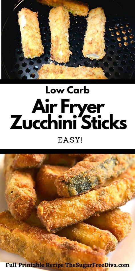 Zucchini In The Air Fryer, Air Fried Zucchini, Zucchini Sticks Recipes, Breaded Zucchini, Fried Zucchini Sticks, Keto Apps, Fried Zucchini Recipes, Zucchini Appetizer, Air Fryer Zucchini