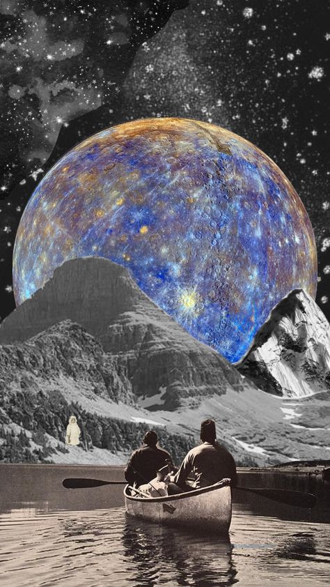 #vintage #collage #aesthetic #moodboard#space #stars #planets Mercury Planet Art, Space Collage Art, Mercury Aesthetic, Space Collage, Intergalactic Aesthetic, Retro Space Aesthetic, Mars Project, Mercury Planet, Surrealist Collage