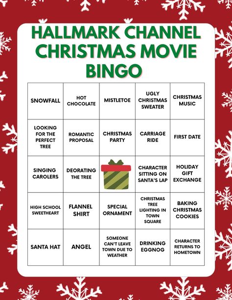 FREE Printable Hallmark Channel Movie Bingo Cards Hallmark Bingo Cards, Hallmark Bingo Christmas, Hallmark Movie Bingo, Christmas Movie Bingo Free Printable, Christmas Bingo Printable Free, Hallmark Bingo, Hallmark Christmas Movie Bingo, Christmas Movie Bingo, Bingo Cards To Print