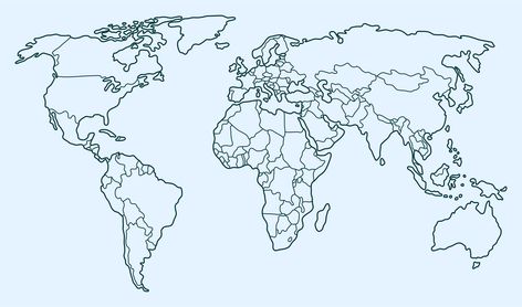 Printable Map Of World Without Labels Map Of World, Map World, World Map Outline Printable, Outline Map Of World, Blank Map Of The World, World Map Without Names, Map Of Continents, Blank Continent And Ocean Map, Free Printable World Map