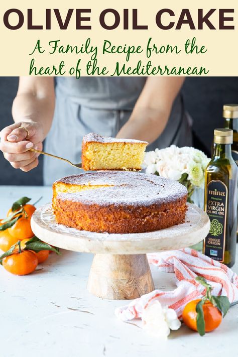 This Olive Oil Cake that tastes rich like the Mediterranean. Sharing why I love Moroccan olive oil to make my favorite olive oil cake recipe, plus tips on extra virgin olive oil and a video recipe! Italian Orange Olive Oil Cake, Greek Lemon Olive Oil Cake, Easter Olive Oil Cake, Olive Oil Honey Cake, Mediterranean Olive Oil Cake, Moist Olive Oil Cake Recipe, Semolina Olive Oil Cake, Barcelona Wine Bar Olive Oil Cake, Best Olive Oil Cake Recipe