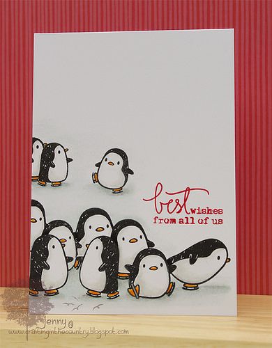 Penguin Party | Flickr - Photo Sharing! Penguin Cards, Christmas Cards Drawing, Elephant Cards, Mama Elephant Cards, Mama Elephant Stamps, Penguin Party, Birthday Card Drawing, Jennifer Mcguire, Christmas Card Art