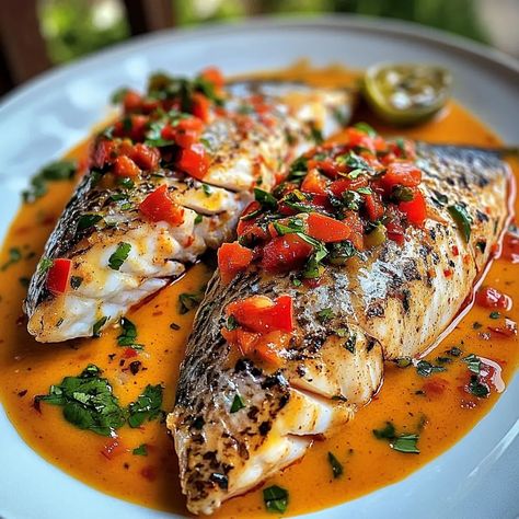 Red Snapper Plating, Red Snapper Stew, Blackened Snapper Recipes, Best Seasoning For Red Snapper, Steamed Red Snapper, Healthy Snapper Recipes, Sauce For Snapper, Red Snapper And Shrimp Recipes, Red Pepper Sauce For Fish