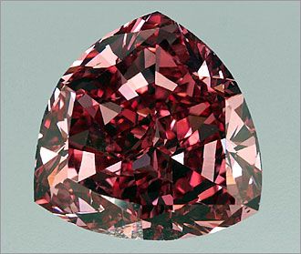 The Moussaieff Red Diamond. The largest red diamond (the rarest color of diamond) in history. In the rough, it is believed to have weighed 13.9 carats. The diamond was purchased and cut by the William Goldberg Diamond Corp., where it went by its original name the "Red Shield." Expensive Diamond, Red Diamond, Red Gemstones, Rare Gems, Rare Gemstones, Minerals And Gemstones, Rocks And Gems, Precious Gems, Gems Jewelry