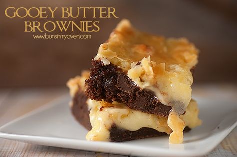 Gooey Butter Brownies Recipe Cake Add Ins, Buns In My Oven, Gooey Butter Cookies, Gooey Cake, Gooey Butter, Butter Brownies, Delicious Brownies, Brownie Points, Brownies Recipe Easy