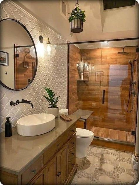 Desain Pantry, Bathroom Redesign, Bathroom Inspiration Decor, House Bathroom, Dream House Decor, Beautiful Bathrooms, Walk In Shower, Bathroom Makeover, Dream Home Design