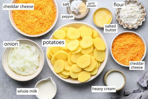 Mini Au Gratin Potatoes, Potato Recipes Gratin, Au Gratin Potatoes Recipes, Au Gratin Potatoes Recipe, Gratin Potatoes Recipe, Cheddar Cheese Powder, Au Gratin Potatoes, Processor Recipes, Au Gratin Potato Recipes