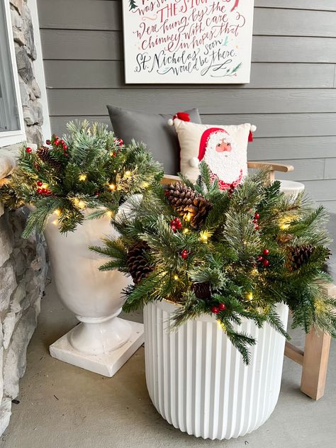 National Tree Company Company … curated on LTK Planter Filler, Holiday Planters, Holiday Planter, Artificial Greenery, Christmas Porch Decor, Lights Christmas, Christmas Porch, Porch Decor, Red Berries