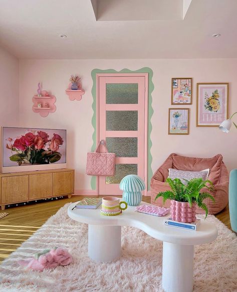 Pastel Living Room, Pastel Home Decor, Pastel House, Pastel Room, Pastel Decor, Apartment Decor Inspiration, Cute Room Decor, Living Room Colors, Window Film