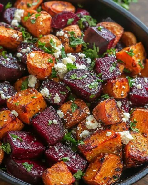 Roasted Sweet Potato And Beets, Roasted Beet Recipes Dinner, Beet Sweet Potato Recipe, Beets For Dinner, Roasted Beets And Sweet Potatoes Salad, Beets And Sweet Potatoes Roasted, Beets And Sweet Potatoes Recipes, Roasted Vegetable Bowls Healthy, Mashed Beets Recipes