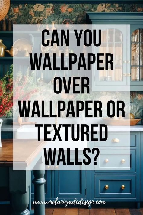 Discover the do's and don'ts of wallpapering over existing wallpaper or textured walls with our informative guide. Learn expert tips and tricks to achieve a flawless finish without the hassle of removing old wallpaper. #WallpaperTips #HomeDecor #DIYWallpapering Wallpaper Wall In Bathroom, Which Wall To Wallpaper In Bathroom, Wallpaper On Paneling, Wallpaper Large Wall, Can You Put Wallpaper Over Wallpaper, Can You Wallpaper Textured Walls, Covering Old Wallpaper, How To Cover Wallpaper Ideas, Wallpaper For Kitchen Wall