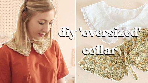 Rosery Apparel, Collar Blouse Outfit, Dollcore Outfits, Bag Accessories Diy, Diy Collar, Sewing Collars, Collars Diy, Diy Wardrobe, Oversized Collar