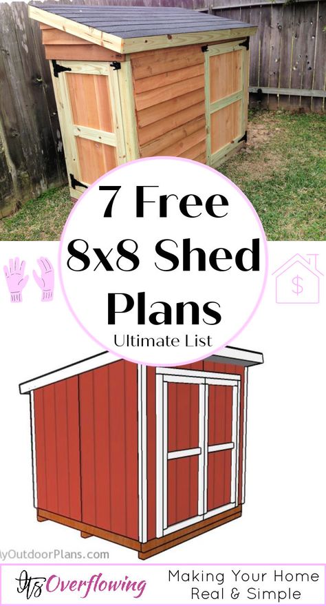 8x8 Shed Plans, 8x8 Shed, Generator Shed, Small Shed Plans, Cheap Sheds, Backyard Storage Sheds, Lean To Shed Plans, Diy Storage Shed, Pallet Shed