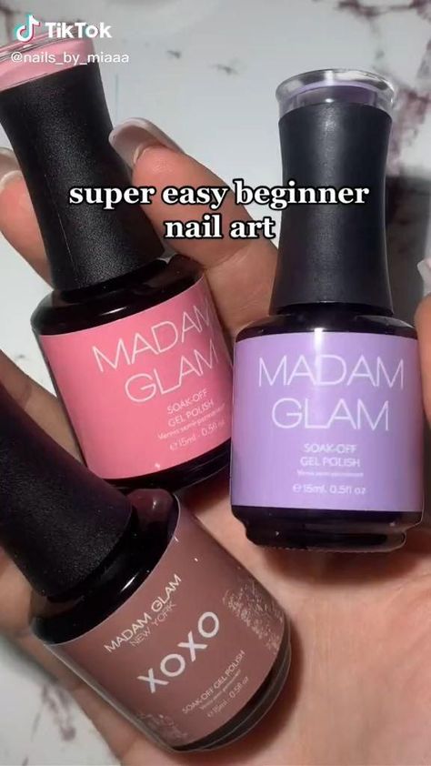 Pin on Nails Beginner Nail Designs, Do It Yourself Nails, Nail Tutorial Videos, Nail Art Diy Easy, April Nails, Cute Simple Nails, Diy Acrylic Nails, Nail Art For Beginners, Gel Nails Diy