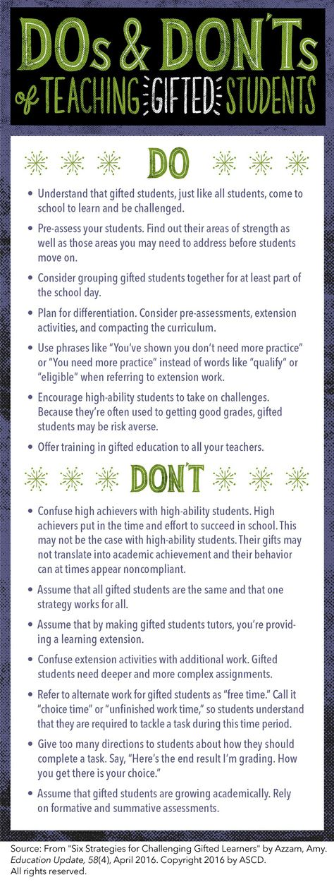 Dos and Don'ts of Teaching Gifted Students Teaching Gifted Students, Gifted Learners, Student Teaching Gifts, Gifted Students, Instructional Strategies, Differentiated Instruction, Education Level, Classroom Gifts, Gifted Education