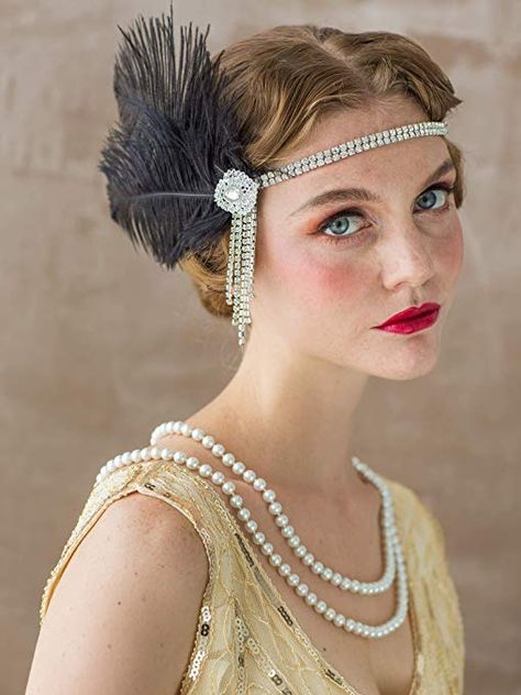 Estilo Charleston, Great Gatsby Headpiece, 1920s Great Gatsby, Flapper Hair, 1920s Headband, Gatsby Headpiece, Flapper Headpiece, Gatsby Headband, 1920s Headpiece