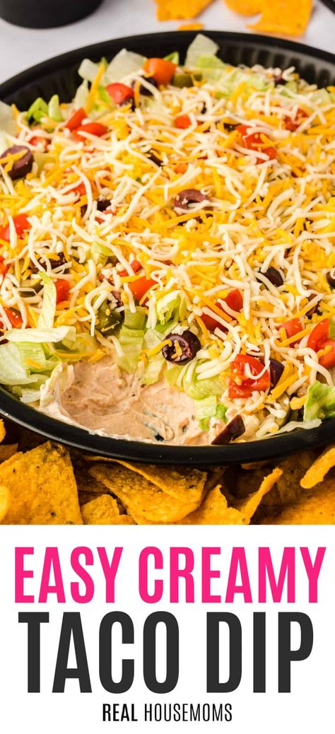 Creamy Taco Dip, Taco Dip Recipe, Beer Cheese Dip, Party Dip, Taco Dip, Appetizers Easy Finger Food, Finger Foods Easy, Dip Recipes Easy, Yummy Dips