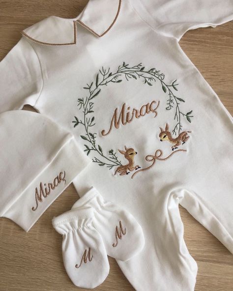 Onesies Embroidery Ideas, Newborn Embroidery Clothes, Embroidery For Newborns, Embroidered Baby Clothes Boys, Baby Clothes Embroidery Ideas, Newborn Embroidery Ideas, Baby Embroidery Ideas Boys, Baby Clothes Embroidery