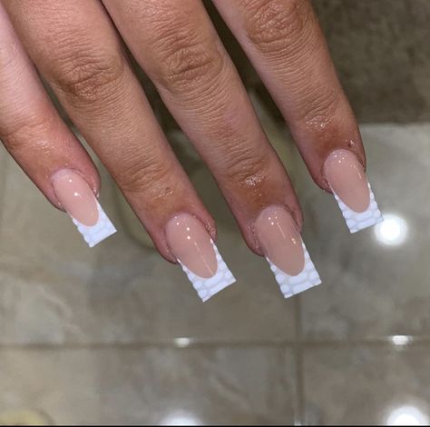 Cute Baddie Nails Short White, White French Tip Nails Square, White Tip Acrylic Nails, Grad Nails, Acrylic Toe Nails, Drip Nails, White Acrylic Nails, French Tip Acrylic Nails, Her Nails