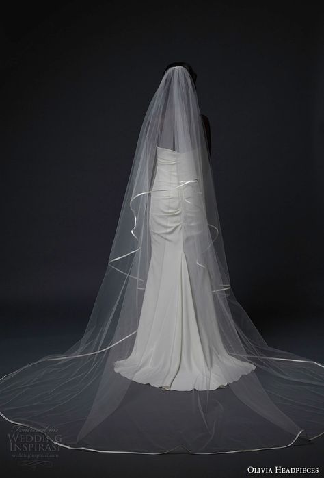 Dramatic Veil, Dramatic Romantic, Simple Wedding Veil, Simple Veil, Bridal Veils And Headpieces, Long Veil Wedding, Bridal Hair Veil, Wedding Vail, Beautiful Veil