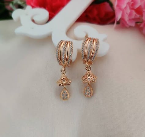 Gold Earrings Designs Modern, Gold Earrings Designs New Model, Gold Earrings Designs For Daily Use, Daily Use Gold Earrings Indian, Ear Rings Gold, Latest Earrings Design, Simple Gold Earrings, New Gold Jewellery Designs, Gold Earrings Models