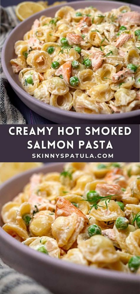 Creamy Hot Smoked Salmon Pasta Dishes With Smoked Salmon, Meals With Salmon Dinners, Recipes With Smoked Salmon Healthy, Salmon Dinner Ideas Pasta, Meals With Smoked Salmon, Things To Do With Smoked Salmon, Smoked Salmon Side Dishes, Smoked Salmon Recipes Healthy, Smoked Salmon Dinner Recipes