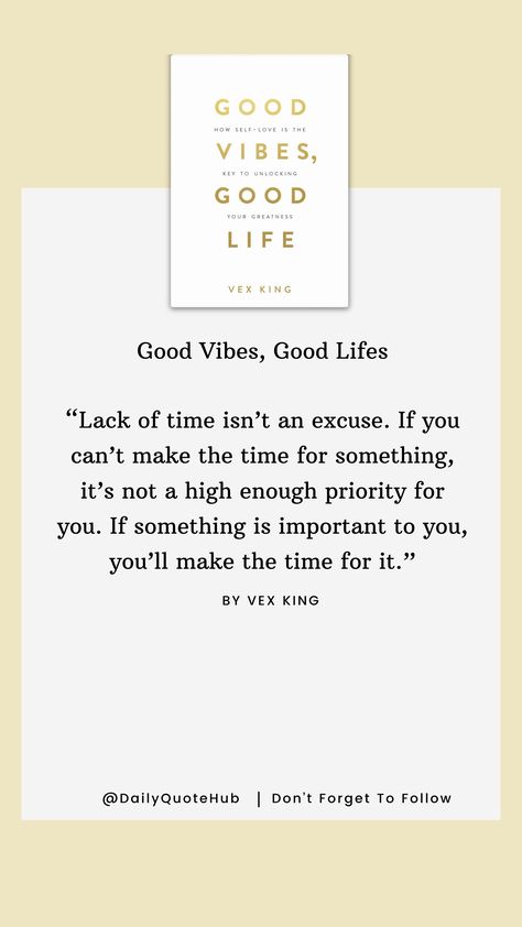 In Good Vibes, Good Life, Vex King offers practical advice on how to improve your life through the power of positive thinking, self-love, and mindful living. The book is filled with inspiring insights on how to overcome negativity, build better habits, and attract happiness. King encourages readers to cultivate a growth mindset, embrace self-care, and channel positive energy to manifest their goals and live their best life. #GoodVibesOnly #SelfLove #PositiveThinking #Manifestation #PersonalGrowt Empowering Books, King Quotes, King Book, Good Habits, Mindful Living, Practical Advice, Good Vibes Only, Positive Energy, Growth Mindset