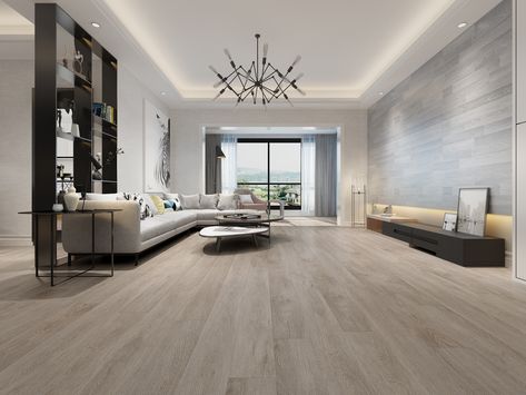 Engineered SPC Flooring - Colour Volcano - Antique Wood Finish - With Attached 1 mm IXPE Underlayment Bedroom Wooden Floor, Bedroom Floor Tiles, Wooden Floor Tiles, Unique Bedroom Design, Luxe Bedroom, Modern Flooring, Floor Tile Design, White Kitchen Design, Waterproof Flooring