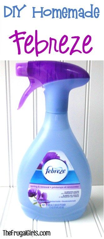 Febreze Recipe, Homemade Febreze, Homemade Air Freshener, Frugal Girls, Diy Kosmetik, Cleaner Recipes, Diy Cleaners, Cleaning Recipes, Cleaners Homemade