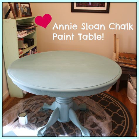 Annie Sloan Chalk Paint Techniques | Here’s the finished table. I painted the leaf as well, so I can use ... Chalk Paint Dining Table, Chalk Paint Kitchen Table, Painted Chairs Dining Room, Painted Dining Room Table, Chalk Paint Table, Paint Table, Chalk Paint Kitchen, Painted Kitchen Tables, Repurpose Furniture