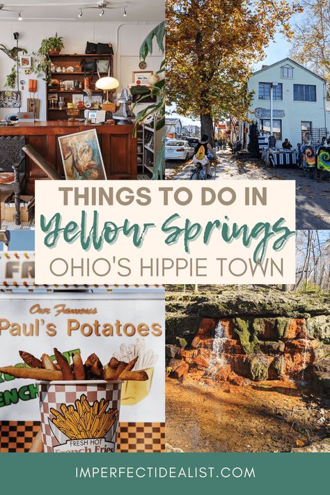 Day Trips In Ohio, Ohio Getaways, Usa Trips, Yellow Springs Ohio, Ohio Travel, Yellow Springs, Dayton Ohio, Field Trips, Go Hiking