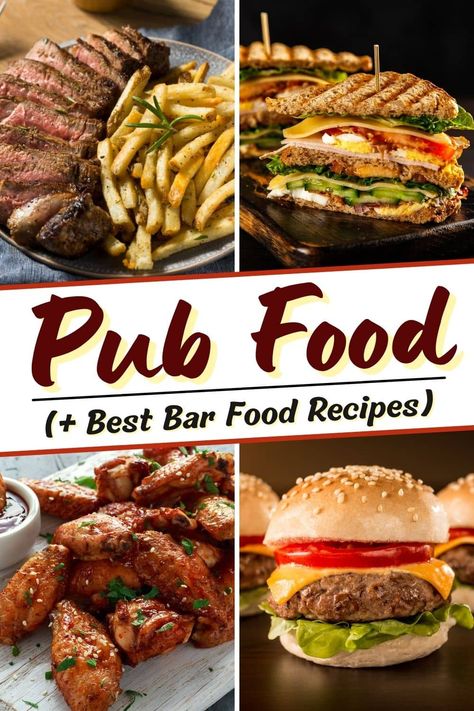 You can't beat pub food, and these are some of the best bar food recipes around! From nachos and wings to sliders and sandwiches, you'll love having the pub experience at home! Bar Food Recipes, Pub Food Recipes, Bar Food Appetizers, British Dishes, Best Bar, Bar Food, Copykat Recipes, Copycat Restaurant Recipes, Pub Food