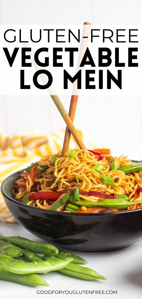 Gluten Free Asian Noodles, Gluten Free Chinese Food Recipes, Gluten Free Lo Mein Recipe, Gluten Free Stir Fry Recipes, Chinese Lo Mein, Vegetable Lo Mein Recipe, Gluten Free Asian Recipes, Gluten Free Chinese, Gluten Free Vegetables