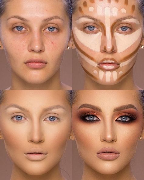 Makeup Contouring, Best Contouring Products, Make Up Foundation, Makeup Steps, Make Up Tutorials, Makeup List, Makeup Spray, Makijaż Smokey Eye, Makeup Guide