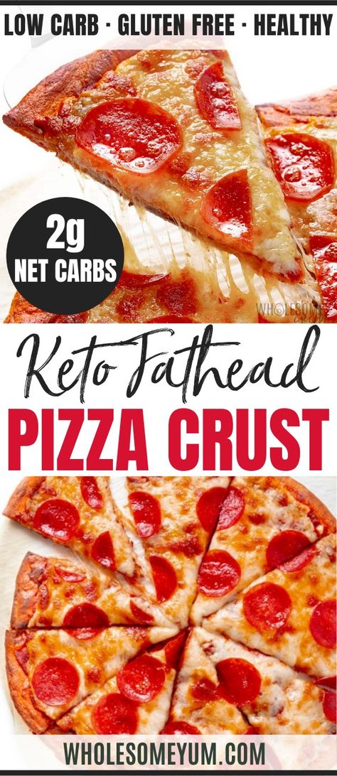 Fathead Pizza Crust (Low Carb Keto Pizza) - 4 Ingredients Keto Fathead Pizza, Fathead Pizza Crust, Keto Pizza Crust Recipe, Keto Pizza Crust, Fathead Pizza, Low Carb Spaghetti, Low Carb Low Fat Recipes, Boiled Egg Diet Plan, Keto Pizza