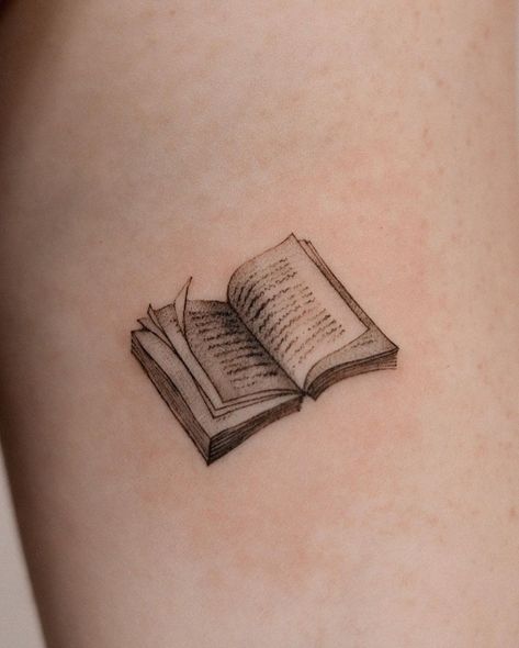 Vancouver Tattoo Artist - aiim | 📖 #booktattoo#realistictattoo#armtattoo#vancouvertattoo#vancouver#canadatattoo#book | Instagram Elbow Book Tattoo, Realism Book Tattoo, Tattoo Open Book, Booklover Tattoo Ideas, Book Girl Tattoo Ideas, Cookbook Tattoo, Author Tattoo Ideas, Vintage Book Tattoo, Book Tattoo Ideas For Men