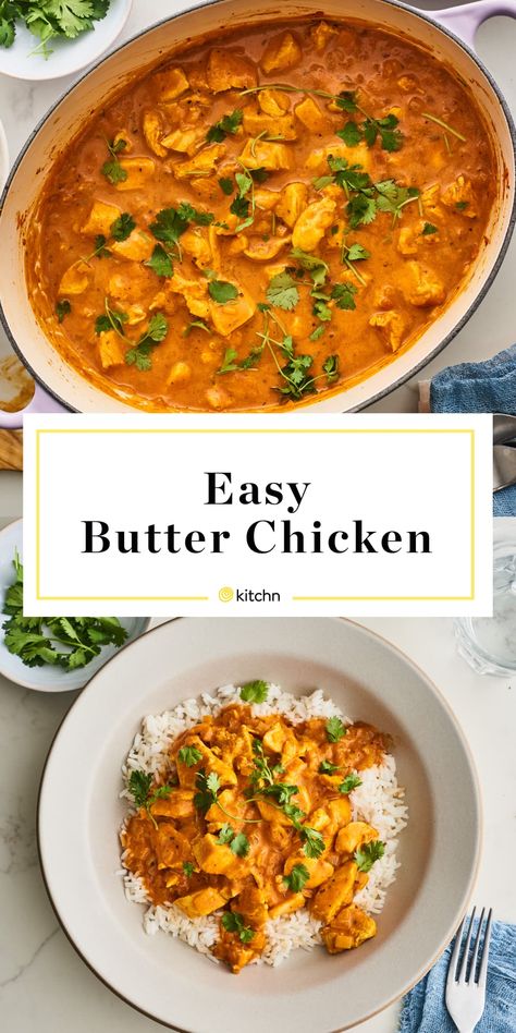 Hopes Table Recipes, Buttered Chicken, Indian Butter Chicken Recipe, Indian Spinach, Easy Butter Chicken Recipe, Easy Butter Chicken, India Recipes, Butter Chicken Recipe Indian, Roadhouse Rolls