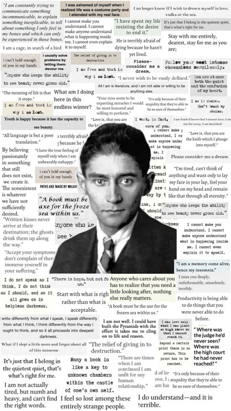 franz kafka quotes wallpaper background author writer aesthetic Franz Kafka Quotes, Classic Literature Quotes, Kafka Quotes, Writer Aesthetic, Old Poetry, Literature Humor, Franz Kafka, Favorite Book Quotes, Writers And Poets